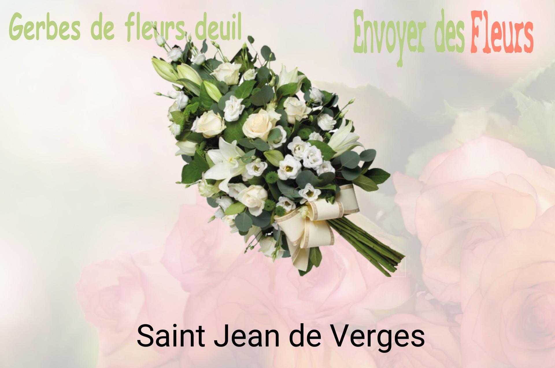 Gerbe de fleurs de deuil livrée à Saint-Jean-de-Verges